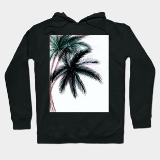 GRAPHIC ART PRINT DECO PALM PRINT, TROPICAL EXOTIC BEACH POSTER Hoodie